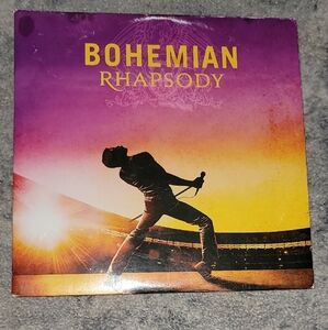 Queen Album Cover with Purple and Orange Gradient